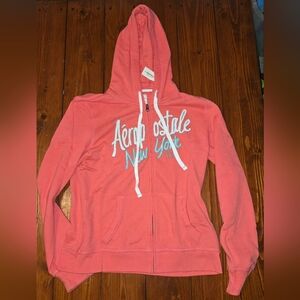 ⭐️SzXL Aeropostale Coral Zip-Up Hoodie